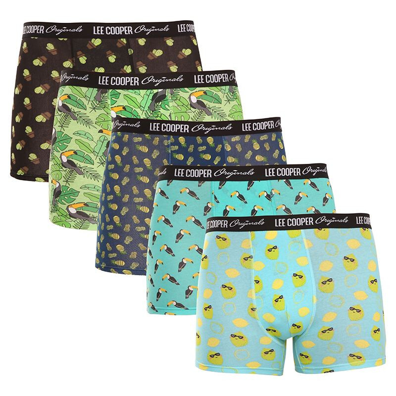 Poškozený obal - 5PACK pánské boxerky Lee Cooper vícebarevné (LCU3200700F-1763123) 3XL, trenky / trenýrky