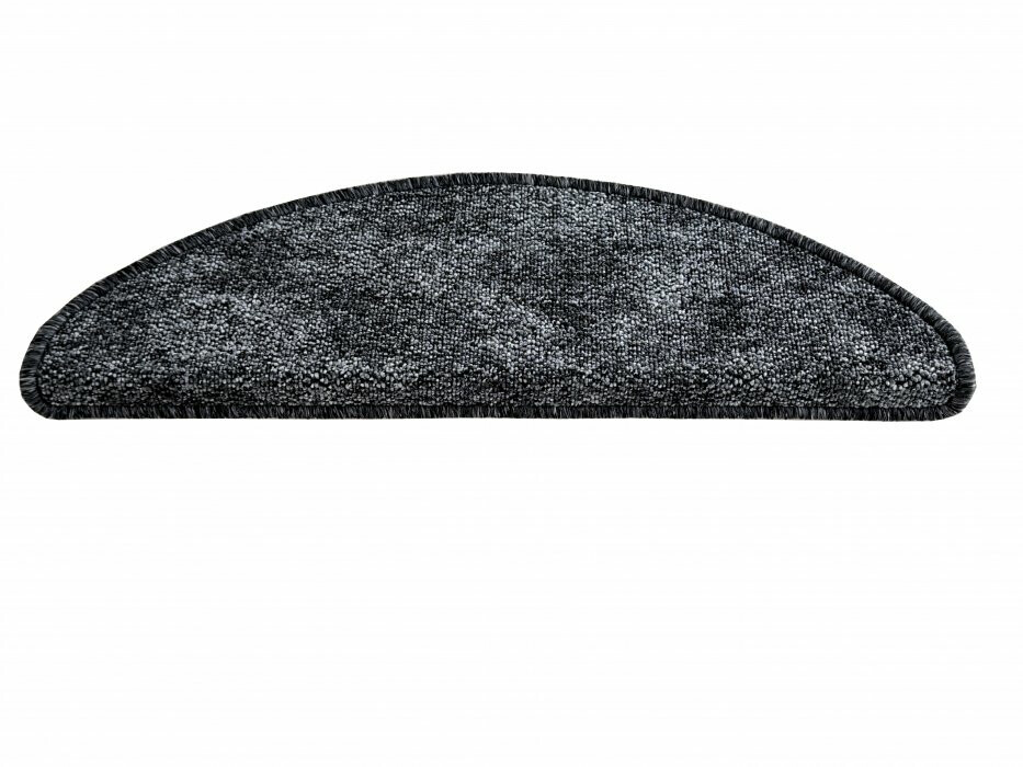 Nášlapy na schody Madrid šedý půlkruh, samolepící - 24x65 půlkruh (rozměr včetně ohybu) Vopi