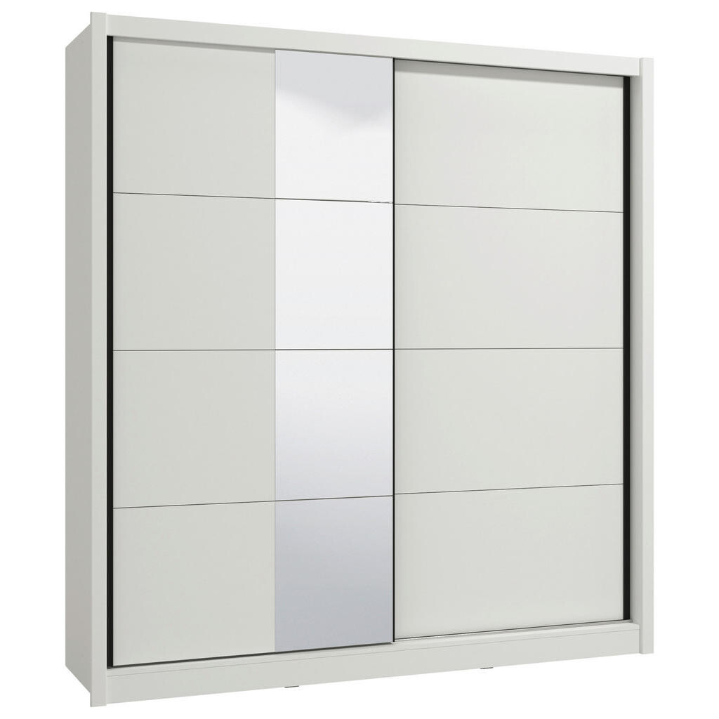 MID.YOU ŠATNÍ SKŘÍŇ S POSUVNÝMI DVEŘM, bílá, 205/215,5/60 cm