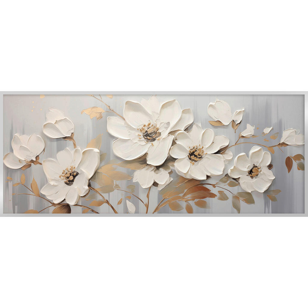 Euroart OBRAZ NA KOVU, květiny, 60/120/4 cm