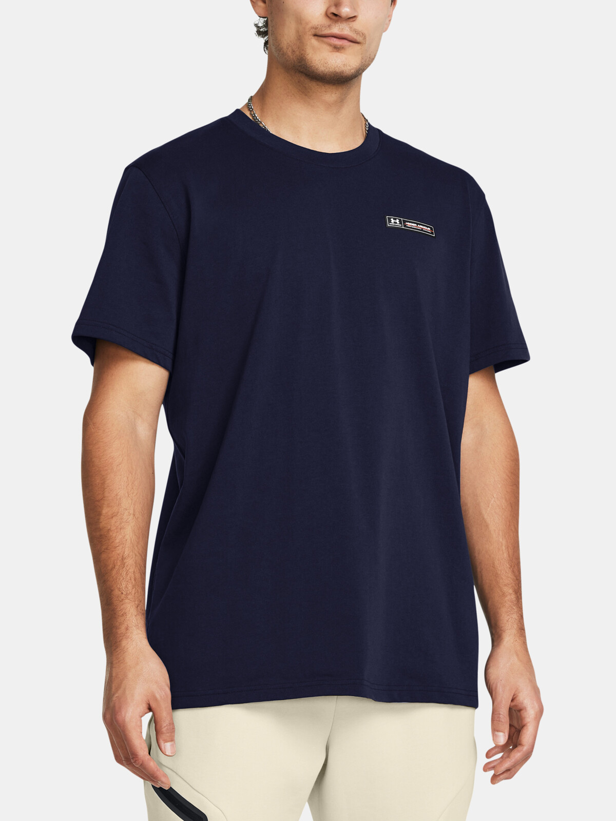 Under Armour Tričko UA HW ARMOUR LABEL SS-BLU - Pánské