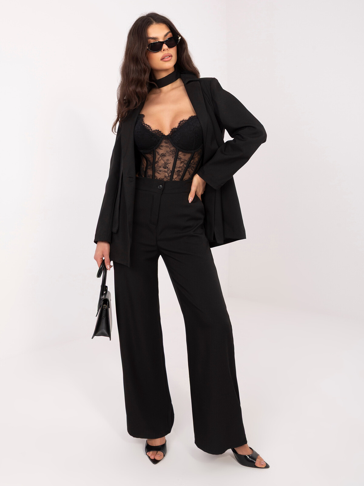 Černý dvoudílný dámský set