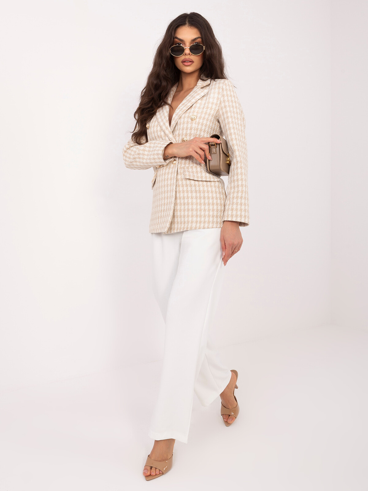 Dvouřadé béžové sako