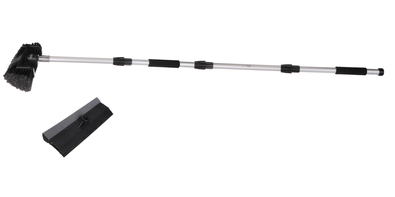 Průtokový kartáč na mytí auta se dvěma nástavci CAR DETAILING WASH BRUSH SET 1, 160cm SIXTOL