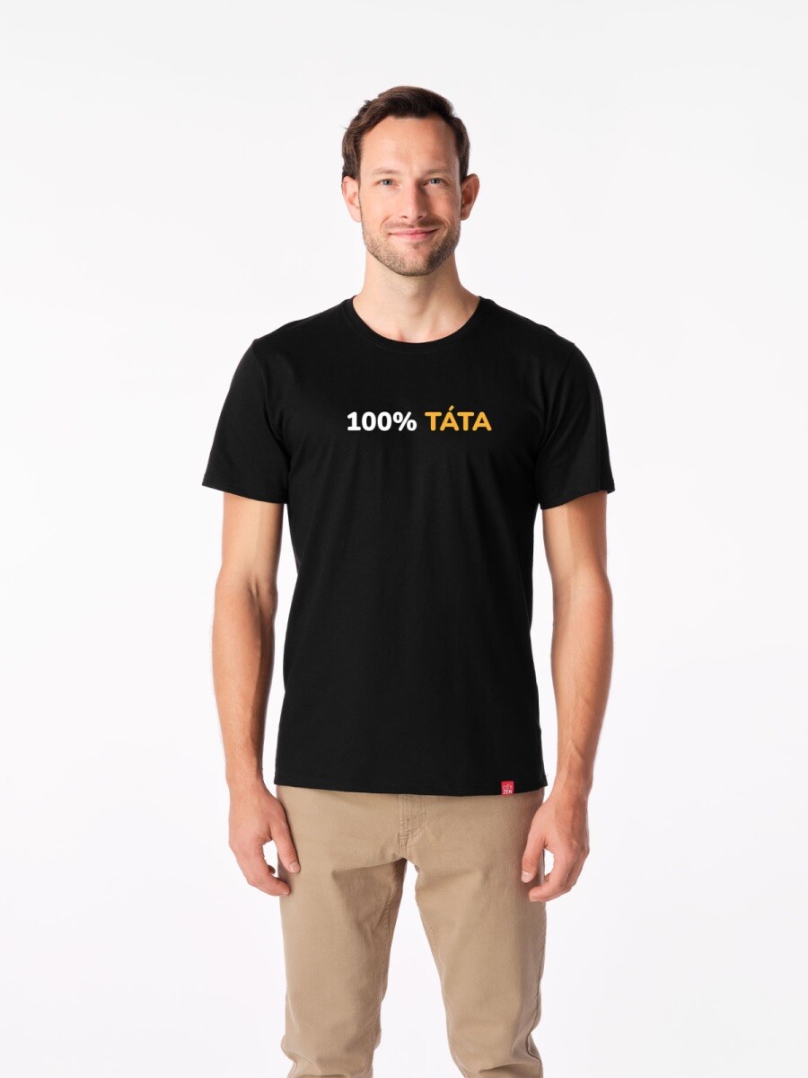 Pánské tričko s potiskem cityzen agen 100% táta černá s