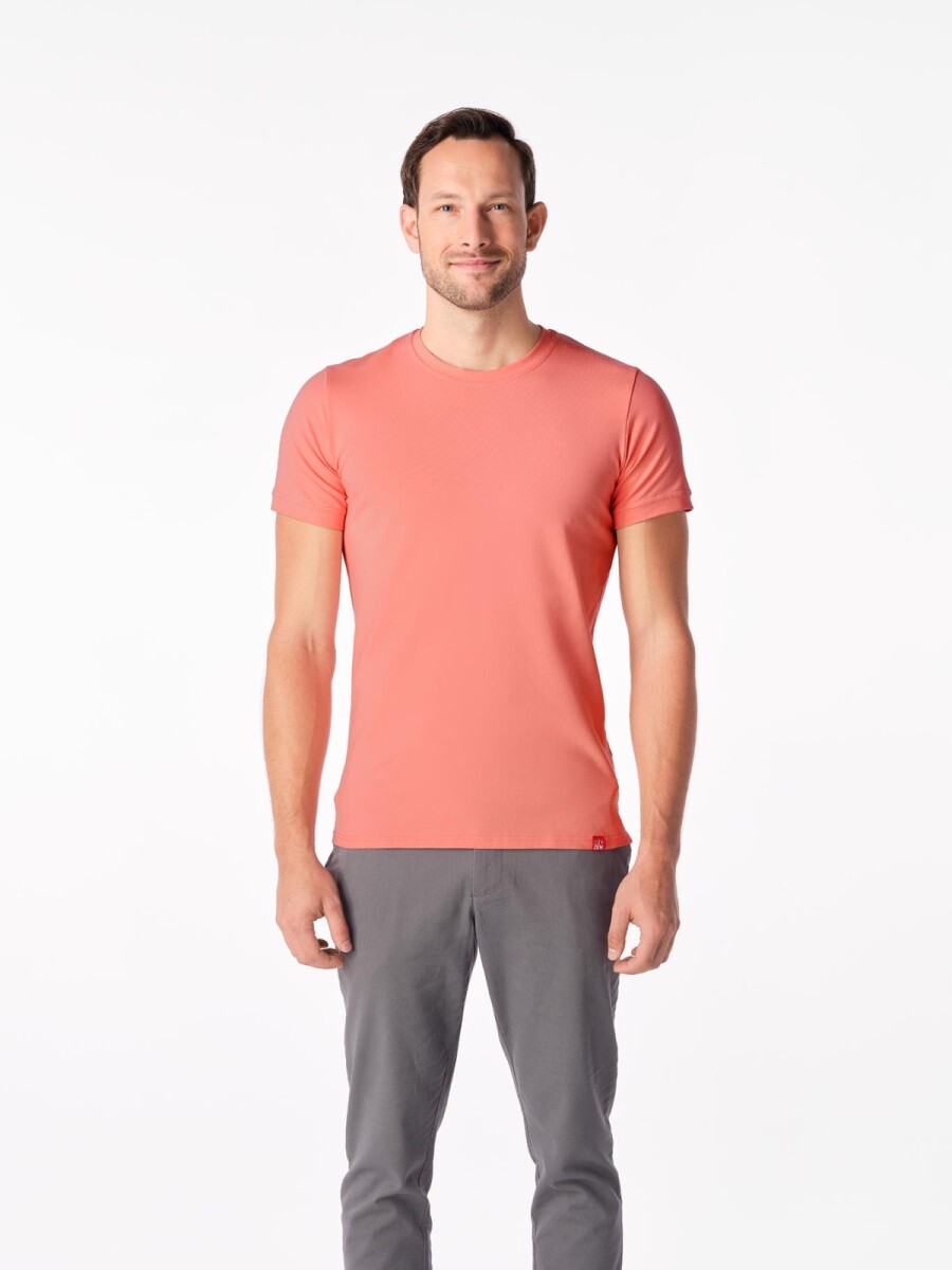 Pánské tričko slim fit cityzen davo lososová s