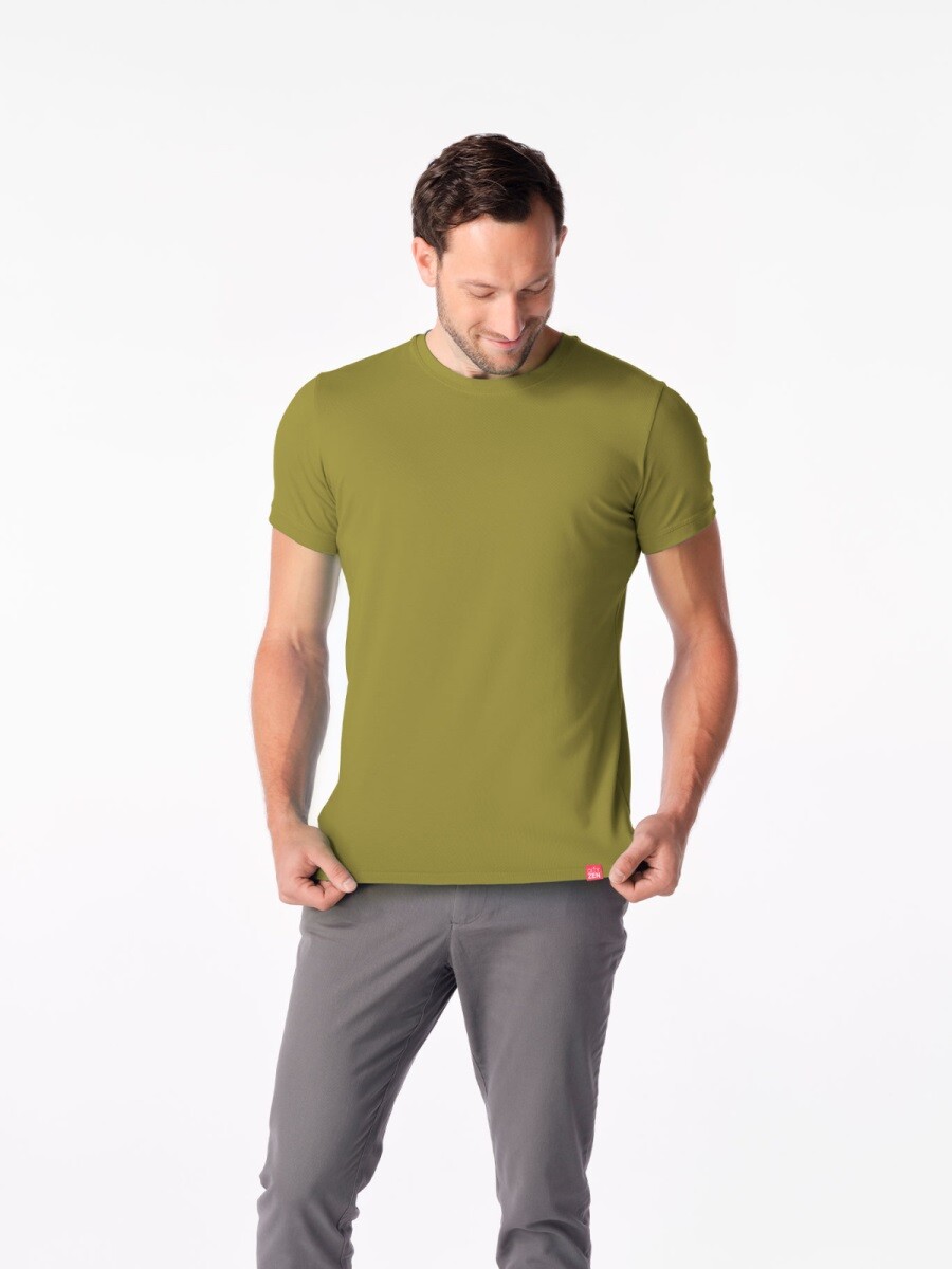 Pánské tričko slim fit cityzen davos olivová xxl
