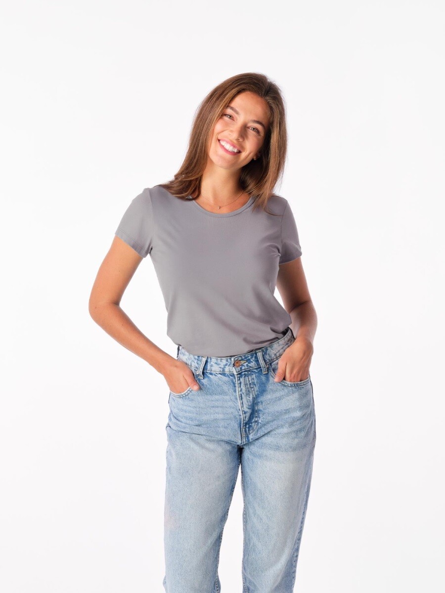 Dámské tričko cityzen breda popelavě šedá 36