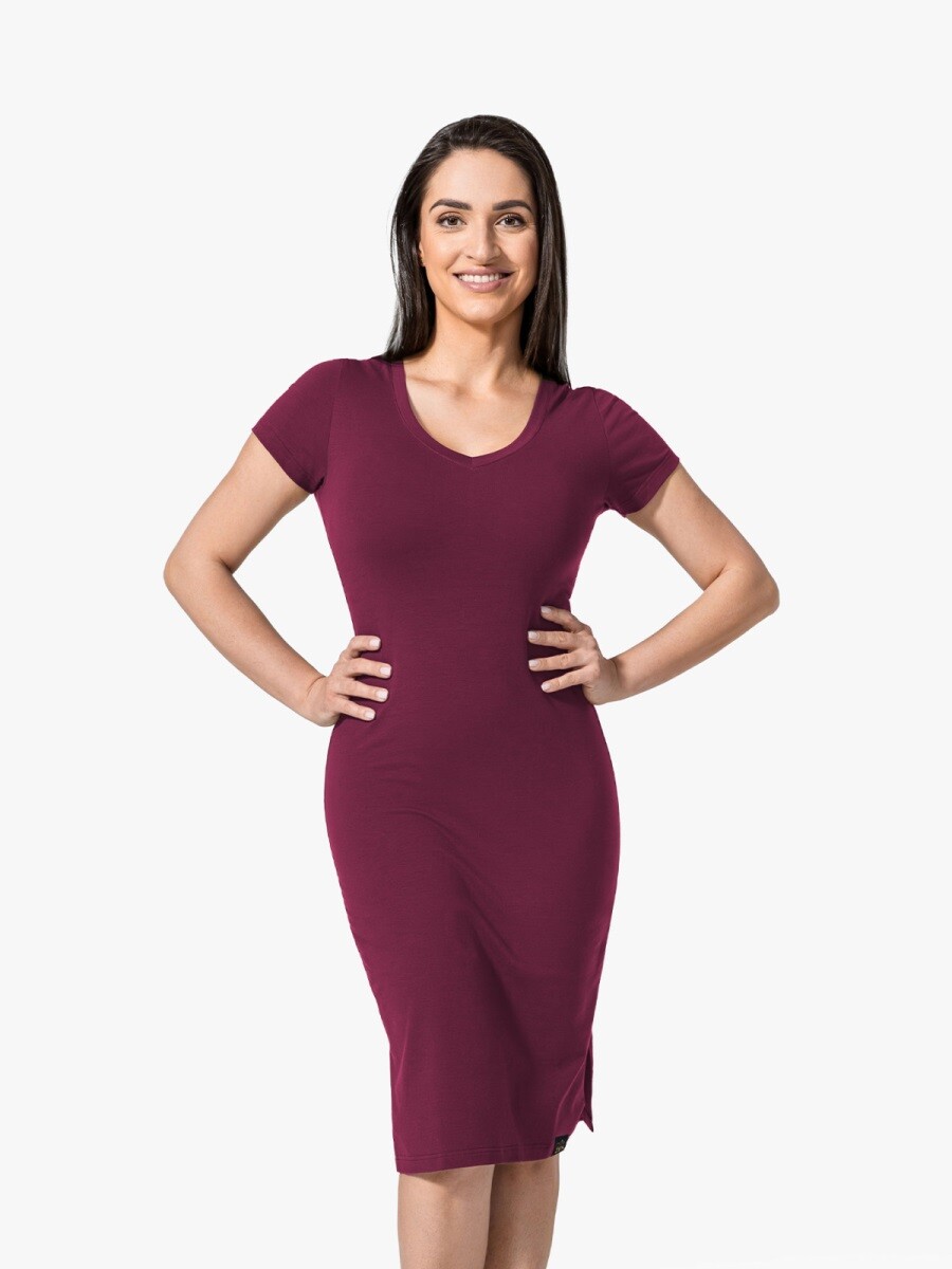 Dámské šaty cityzen natal bordó 36