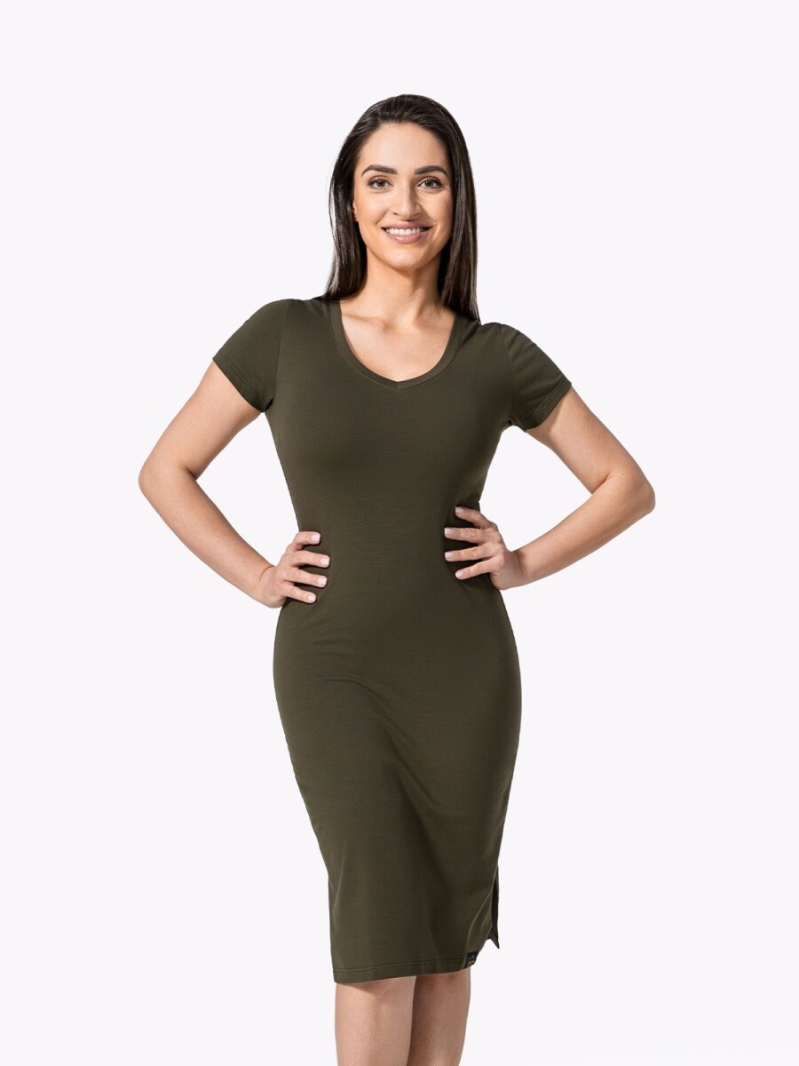 Dámské šaty cityzen natal khaki 38