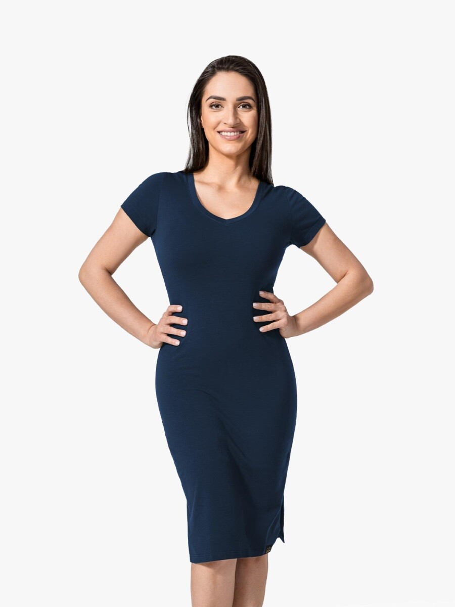 Dámské šaty cityzen pully tmavě modrá 36