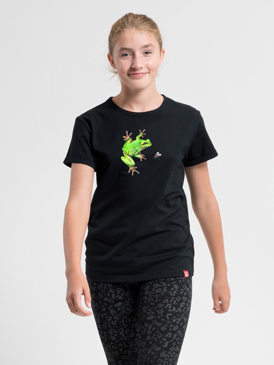 Dětské tričko cityzen dorotka s potiskem rosnička černá 128-134