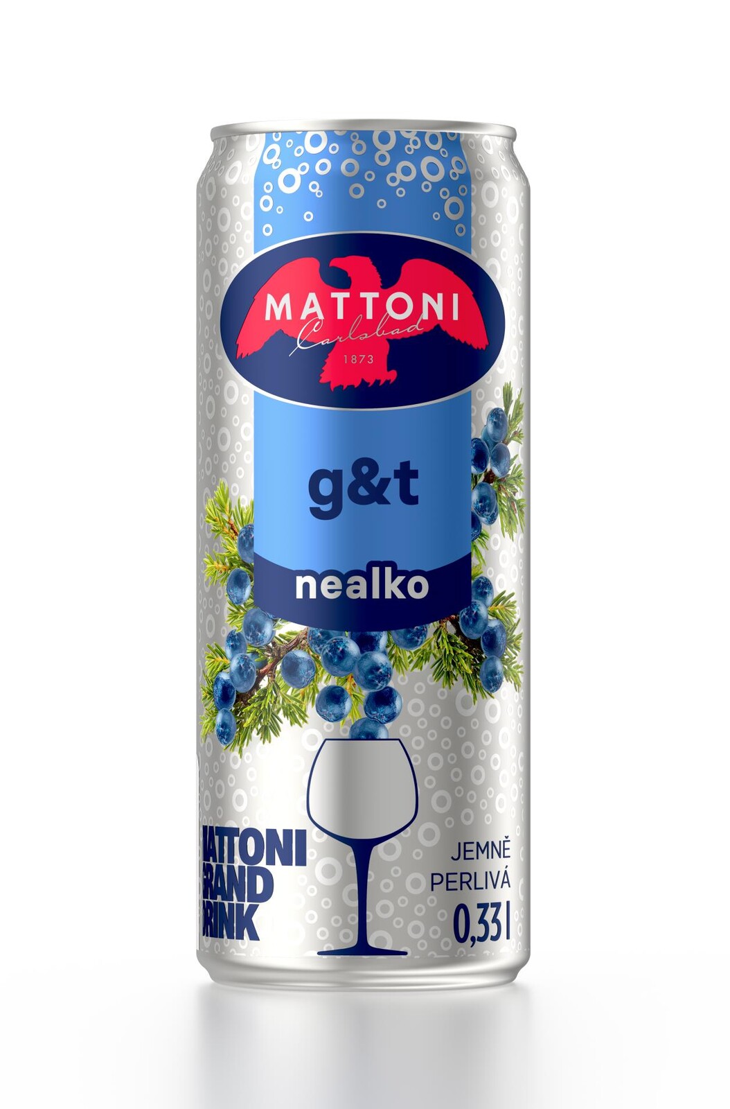 Minerální voda Mattoni - Gin & tonik, plech, 24x 0,33 l
