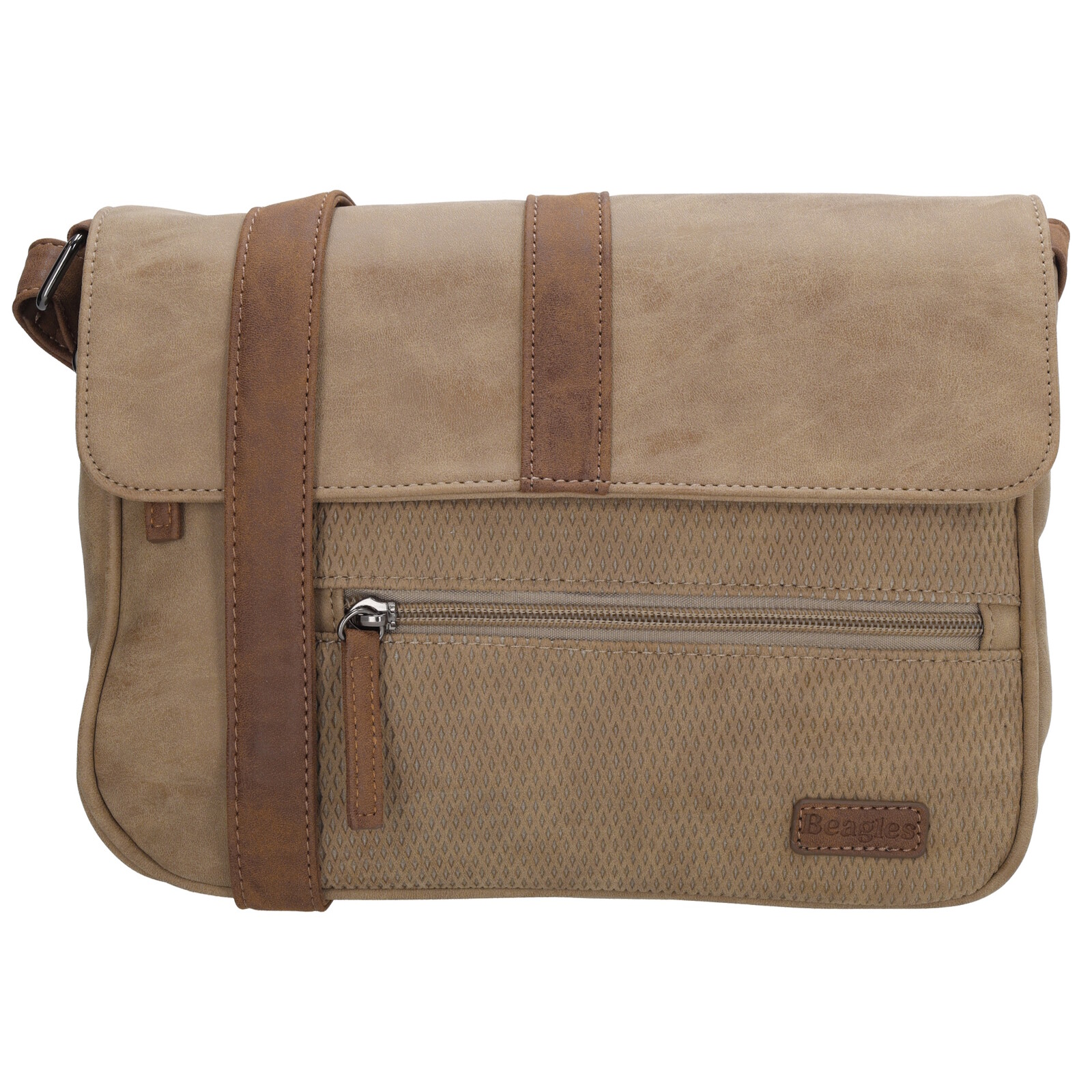 Crossbody kabelka s klopou Beagles Brunete - taupe