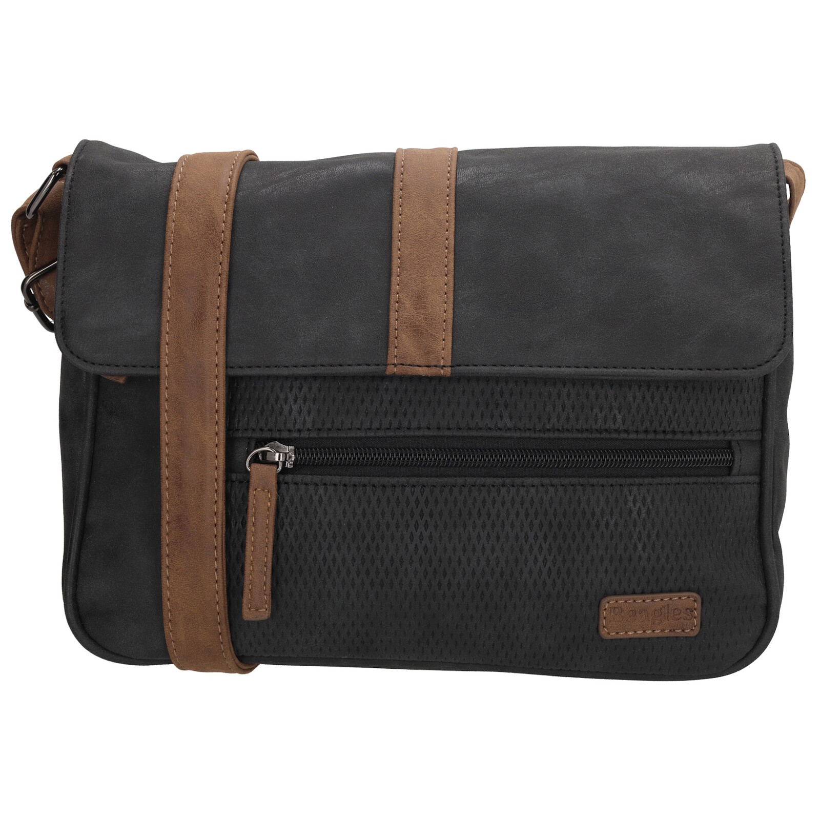 Crossbody kabelka s klopou Beagles Brunete - černá