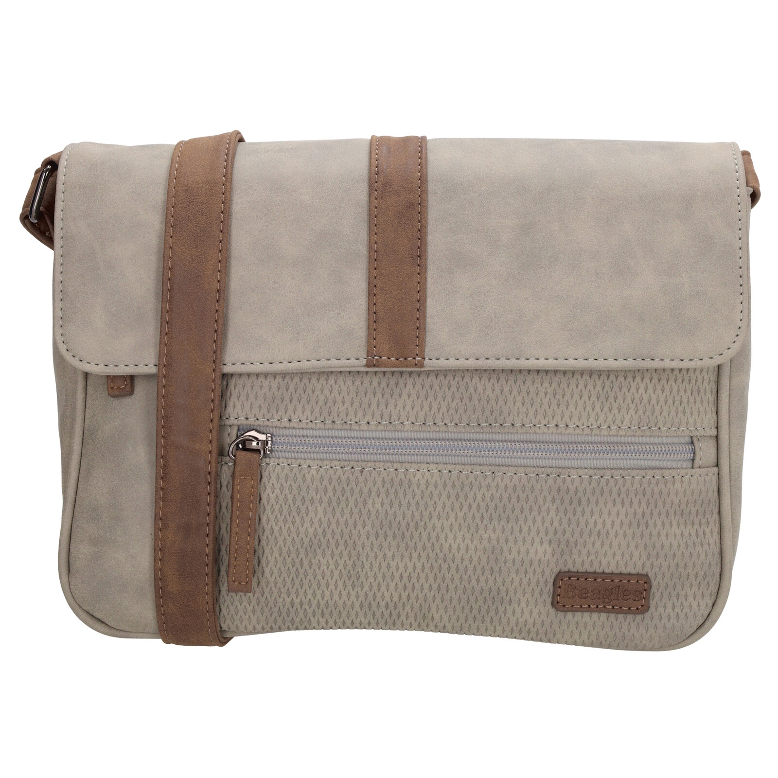 Crossbody kabelka s klopou Beagles Brunete - světle šedá