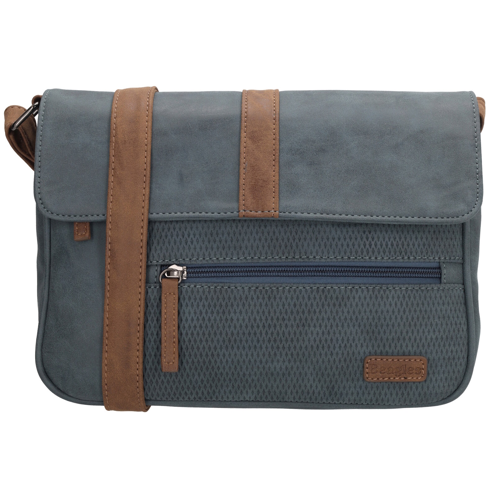 Crossbody kabelka s klopou Beagles Brunete - džínová modrá