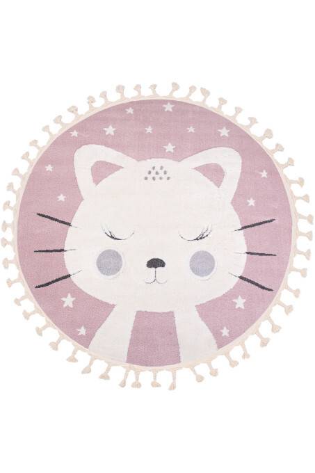 Koberec SKANDI KIDS A1096A růžový / krémový kruh