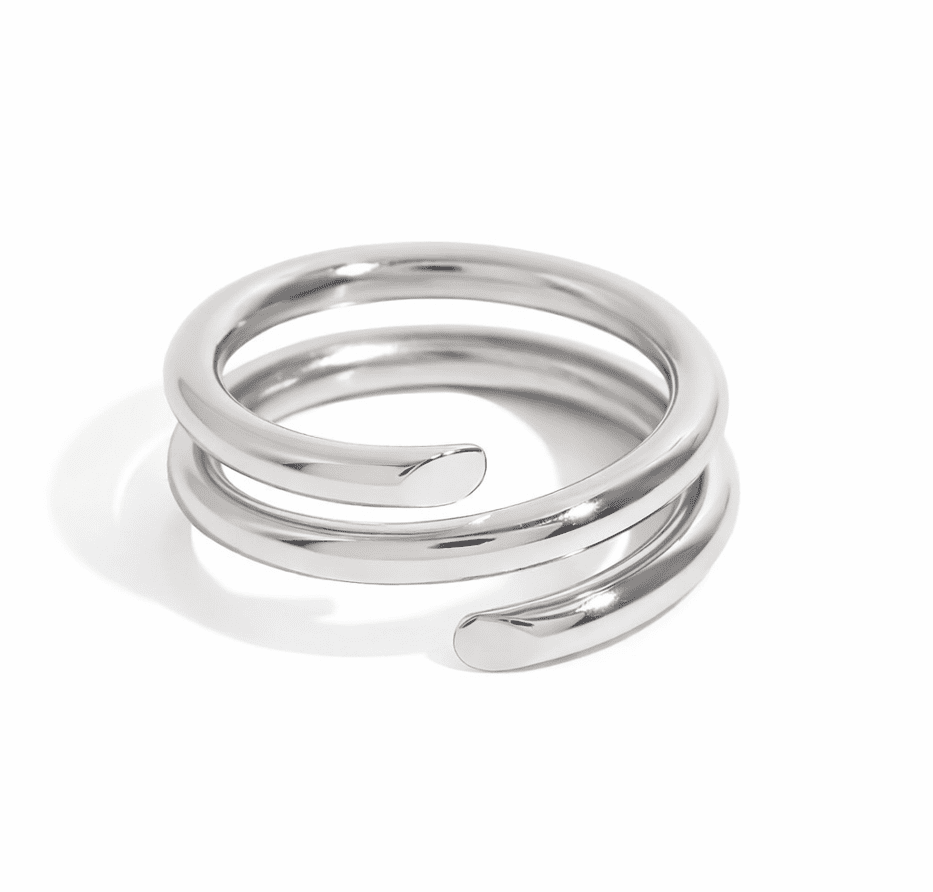 ELENYS Layers Flow – prsten z prémiové oceli Velikost: 6 (EU: 51-53)