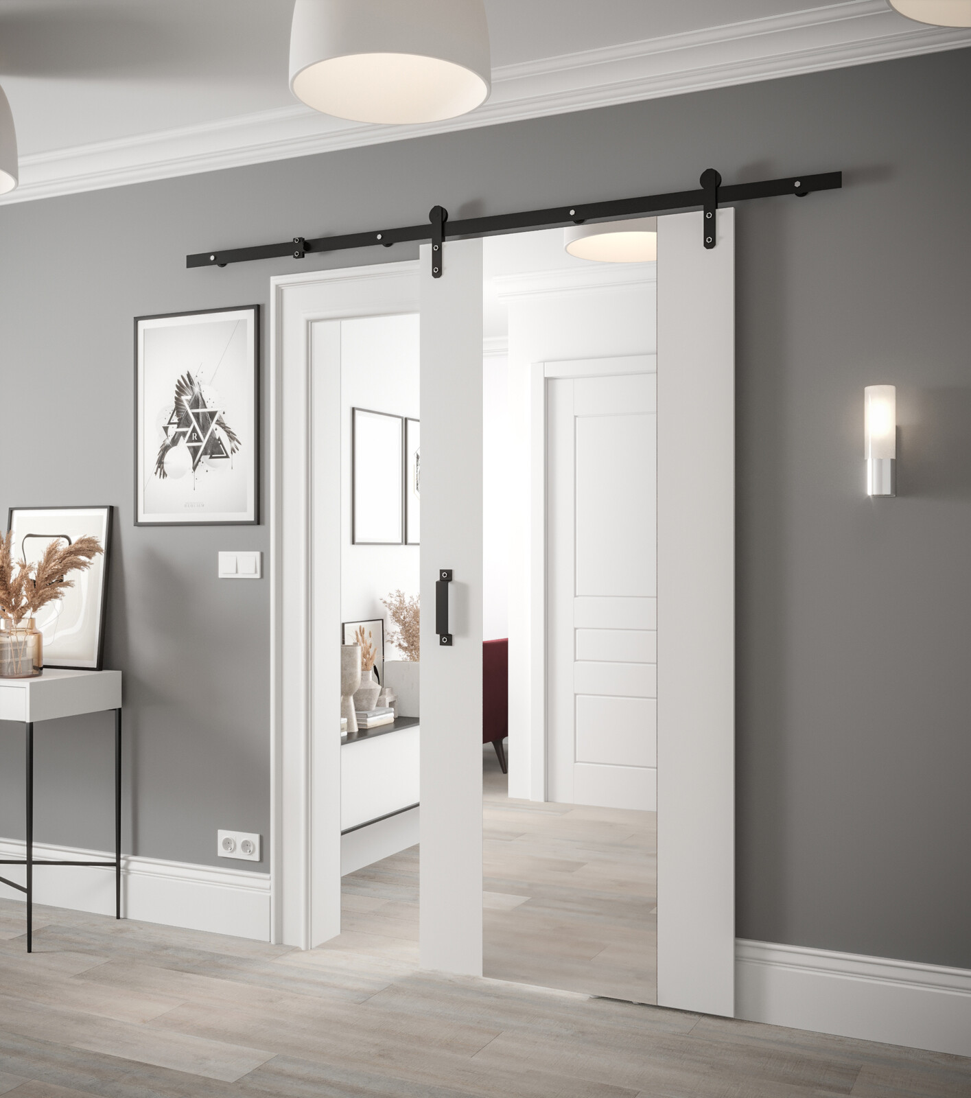 Posuvné dveře Loftiko II Dveře: Bíle mat