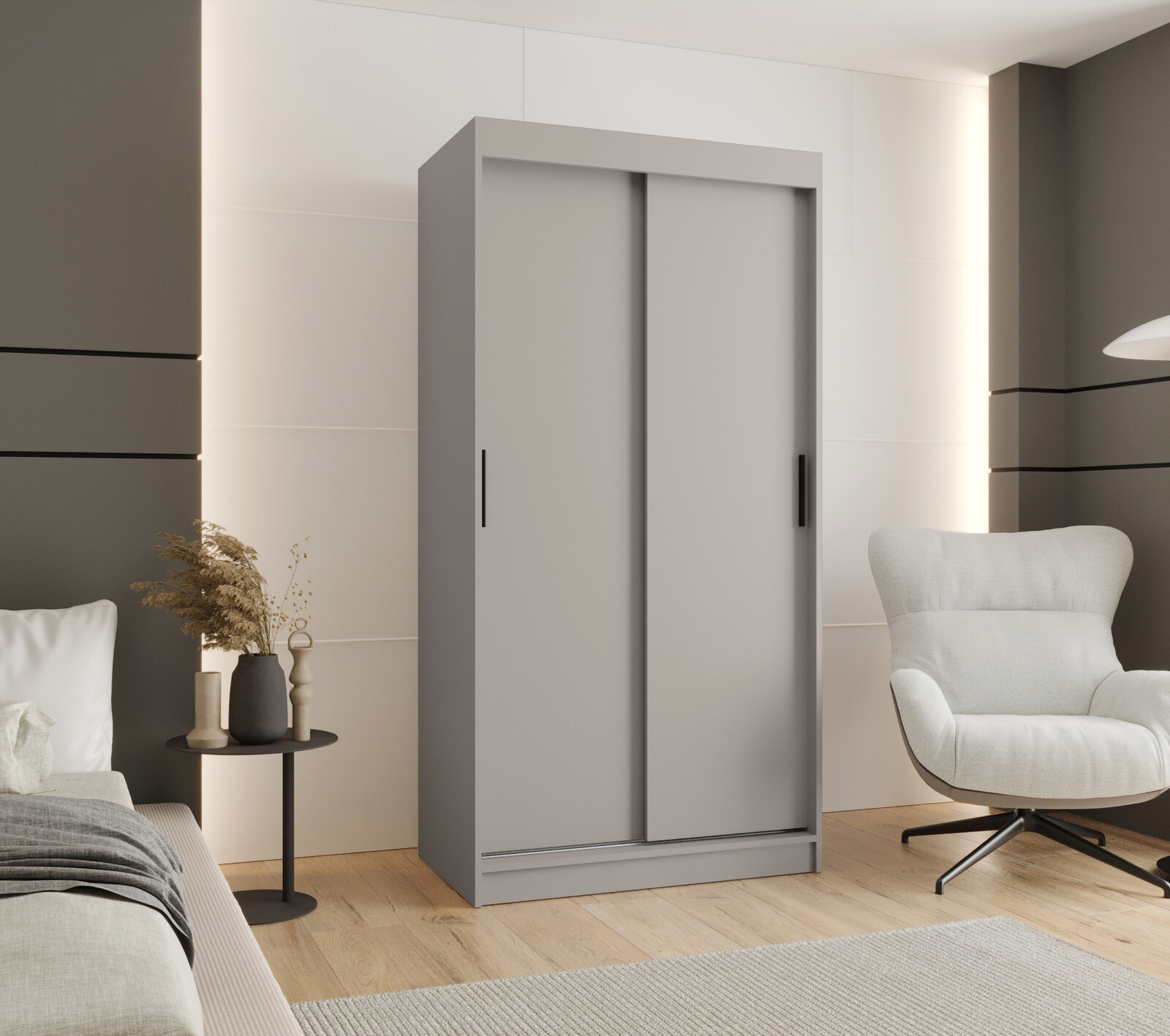 Šatní skříň Abi Rubino T Rozměry: 100 cm, Barva korpusu + barva dveří: Kašmír