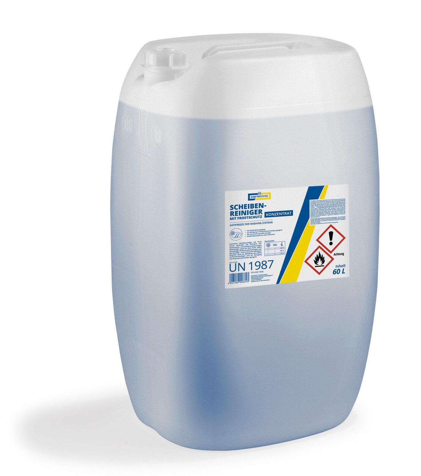 Nemrznoucí směs do ostřikovačů, koncentrát -60°C, různé objemy - Cartechnic Objem: 60 L