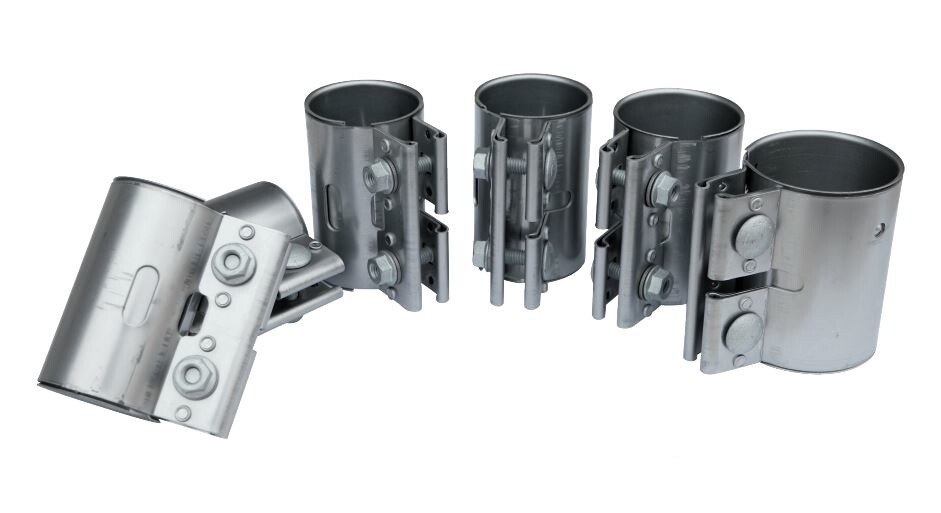 Spony výfuku dvojité trubkové, průměr 45 - 60 mm, sada 6 ks - Kunzer