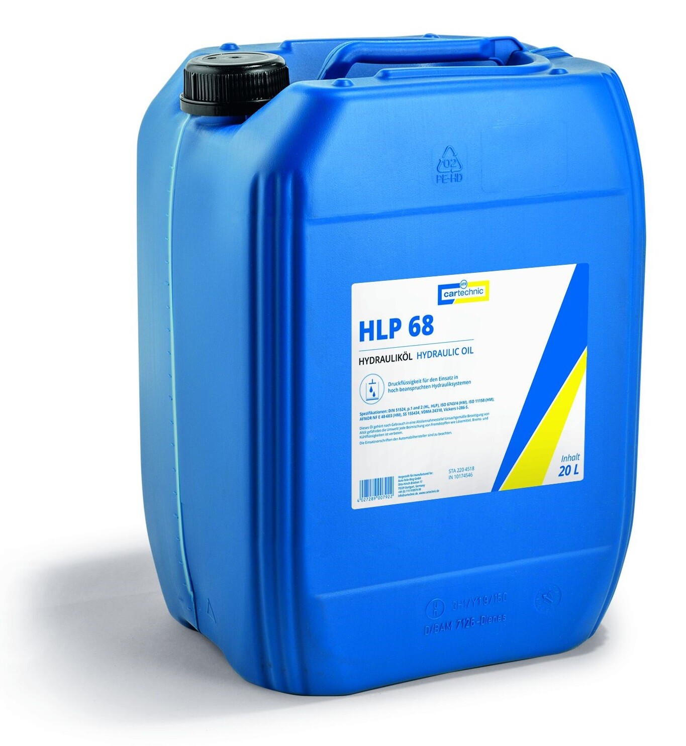 Hydraulický olej HLP 68, 20 litrů - Cartechnic