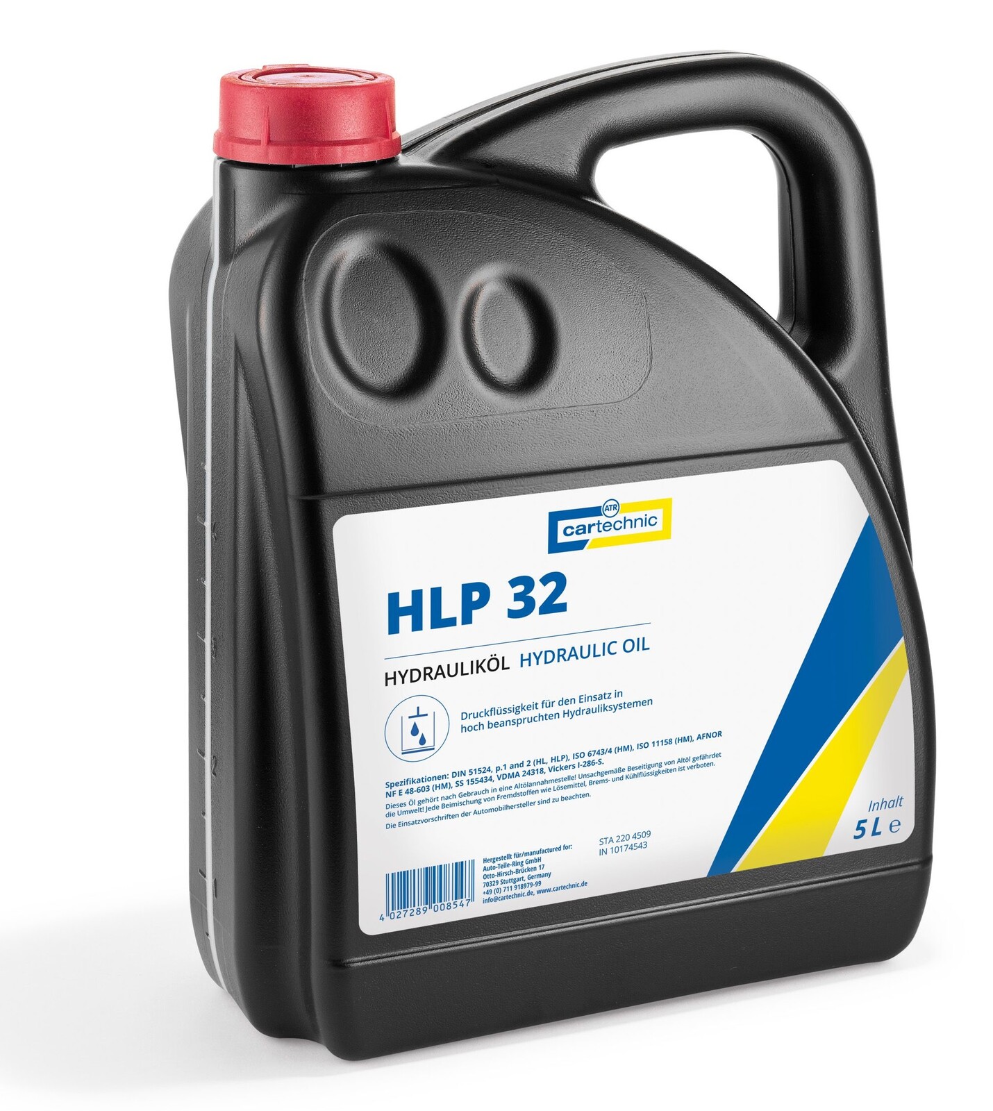 Hydraulický olej HLP 32, 5 litrů - Cartechnic