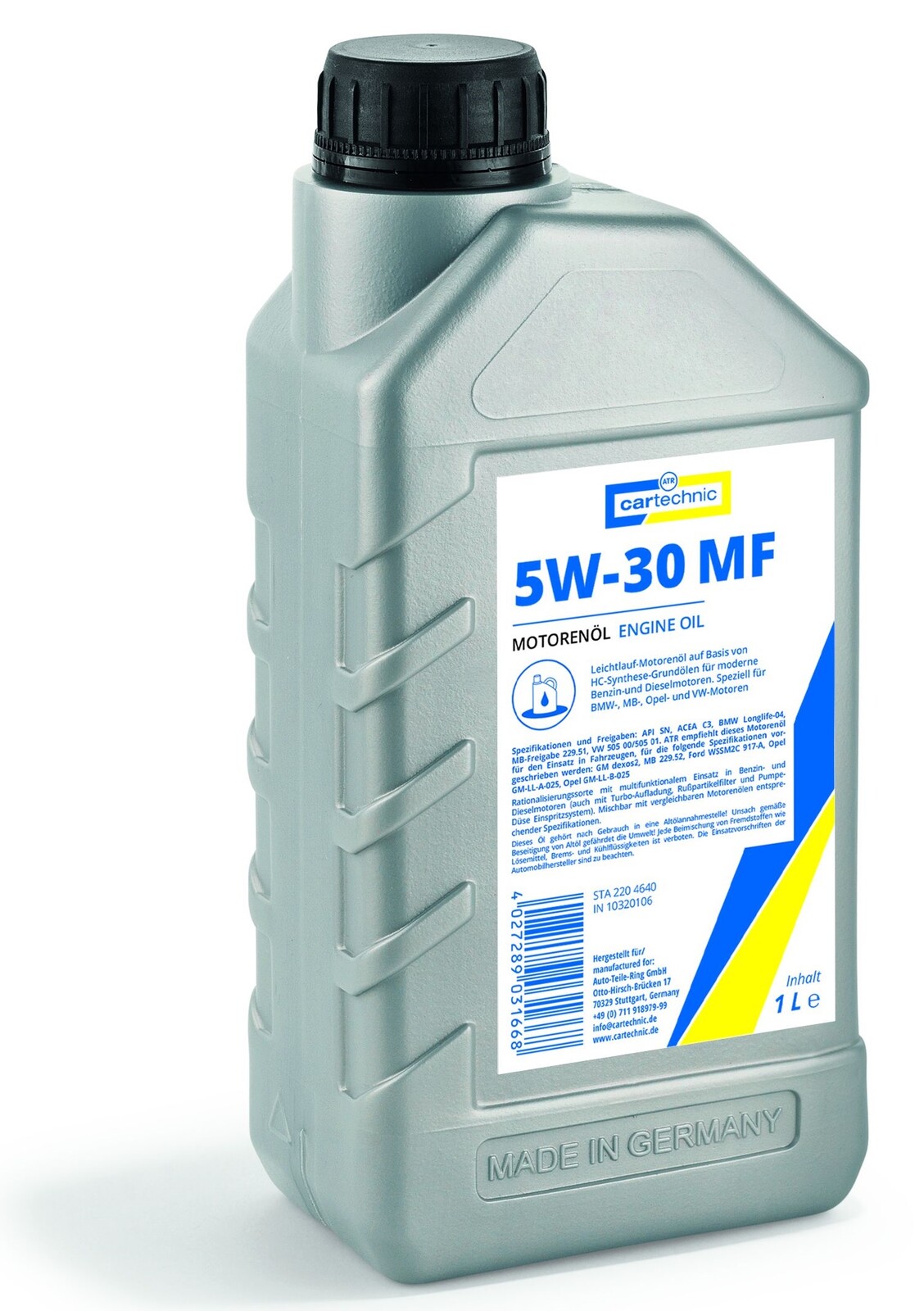 Motorový olej 5W-30 MF, různé objemy - Cartechnic Objem: 1 L