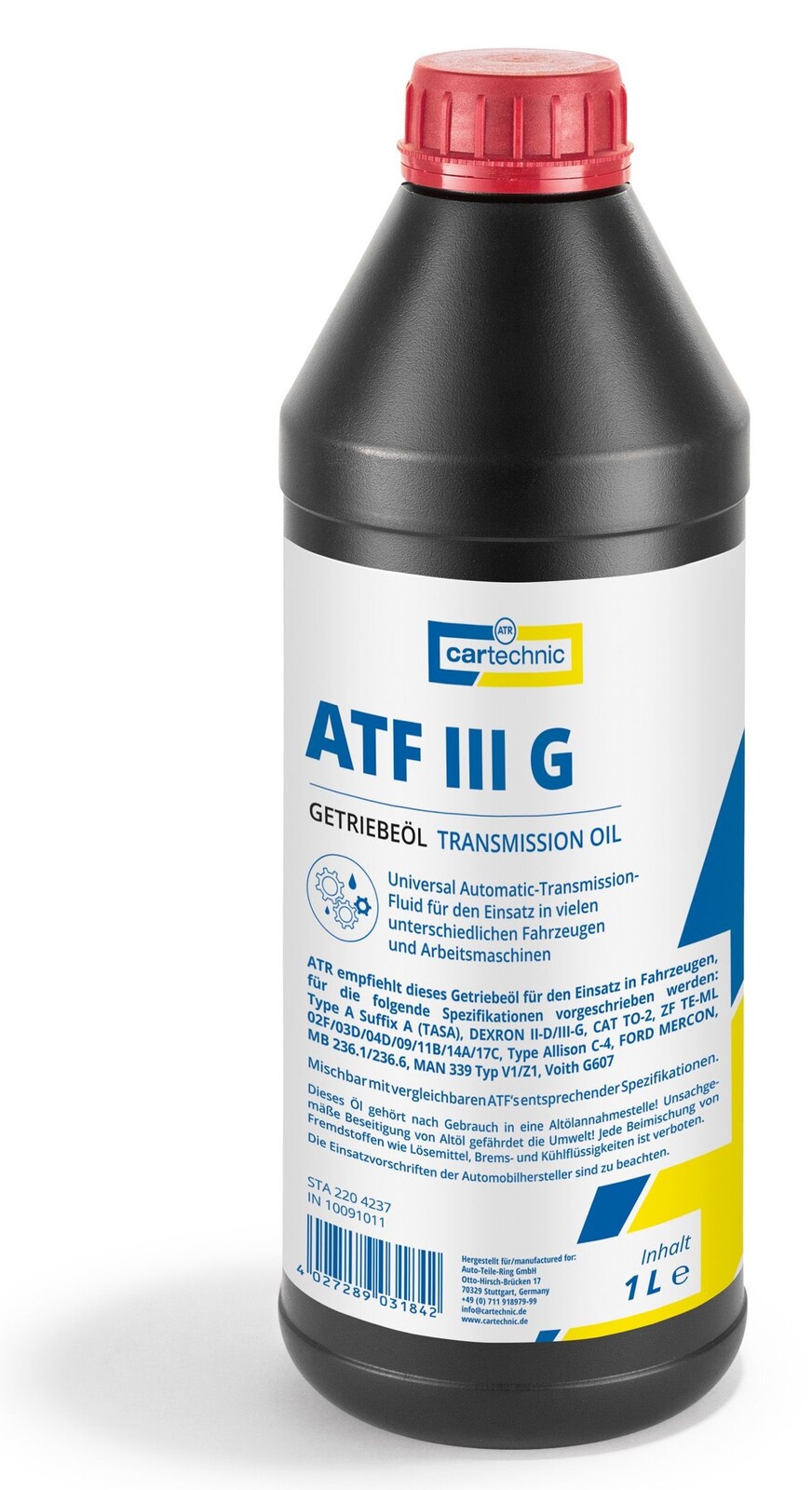 Převodový olej, kapalina do posilovačů řízení ATF III G, různé objemy - Cartechnic Objem: 1 L