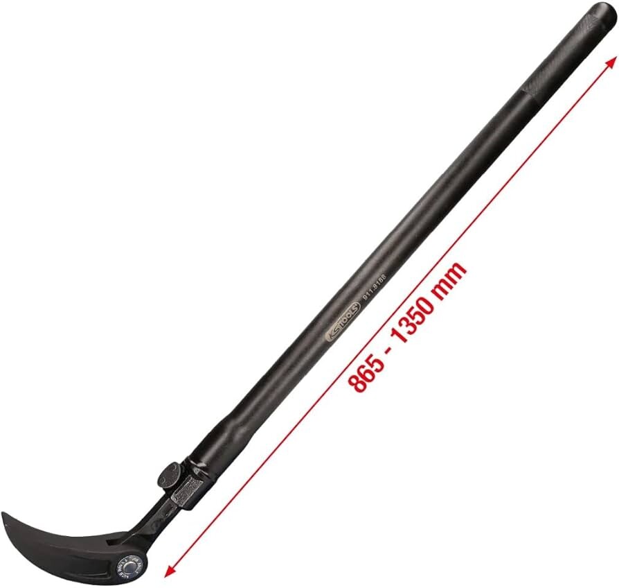 Teleskopické páčidlo s přestavitelnou kloubovou hlavou, 865-1350 mm - KS TOOLS 911.8188