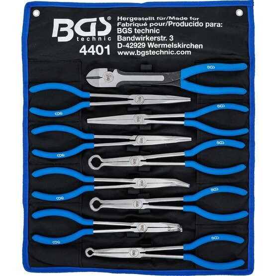 BGS technic Sada kleští na konektory zapalovacích svíček s prodlouženými čelistmi , extra dlouhé , 9ks