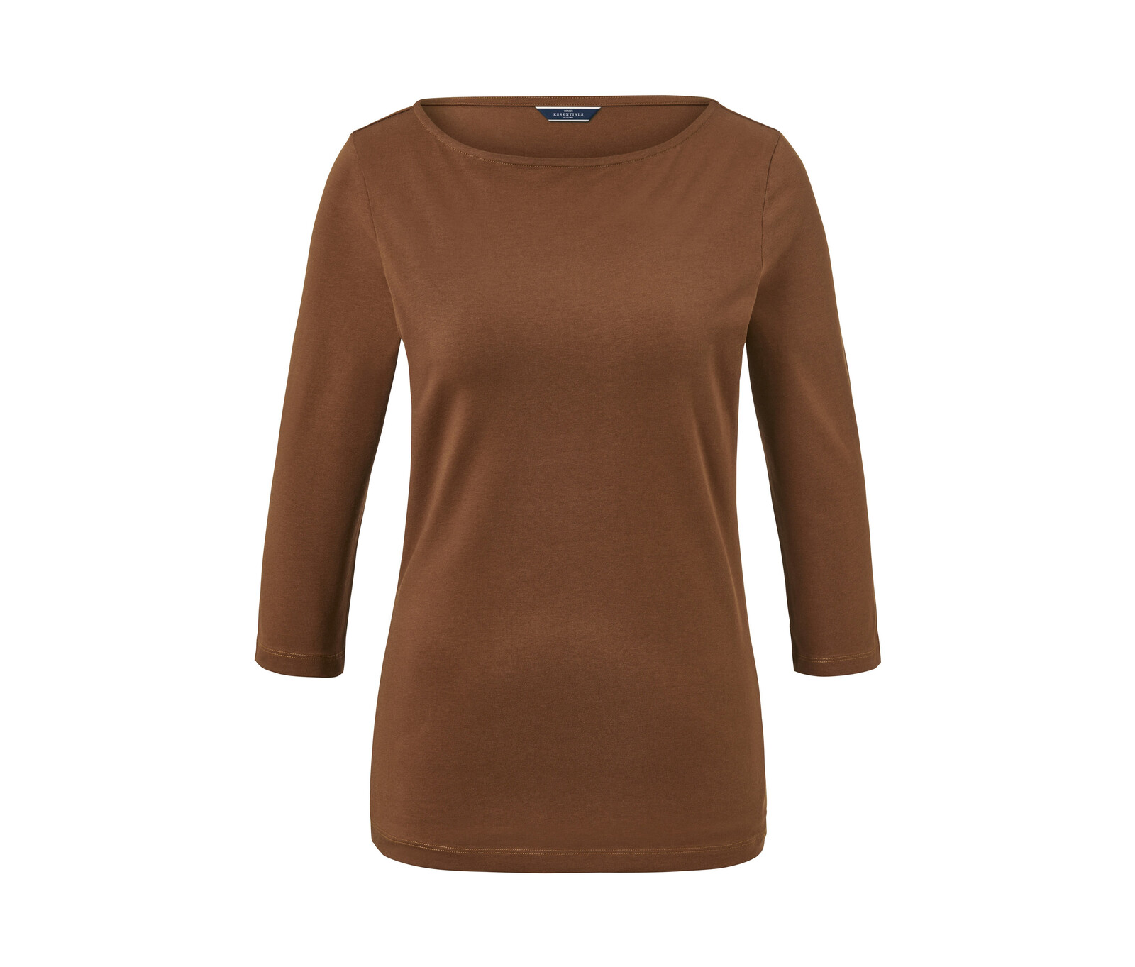 Tchibo - Triko s 3/4 rukávem - pro ženy - vel. L 44/46 - barva: hnědá