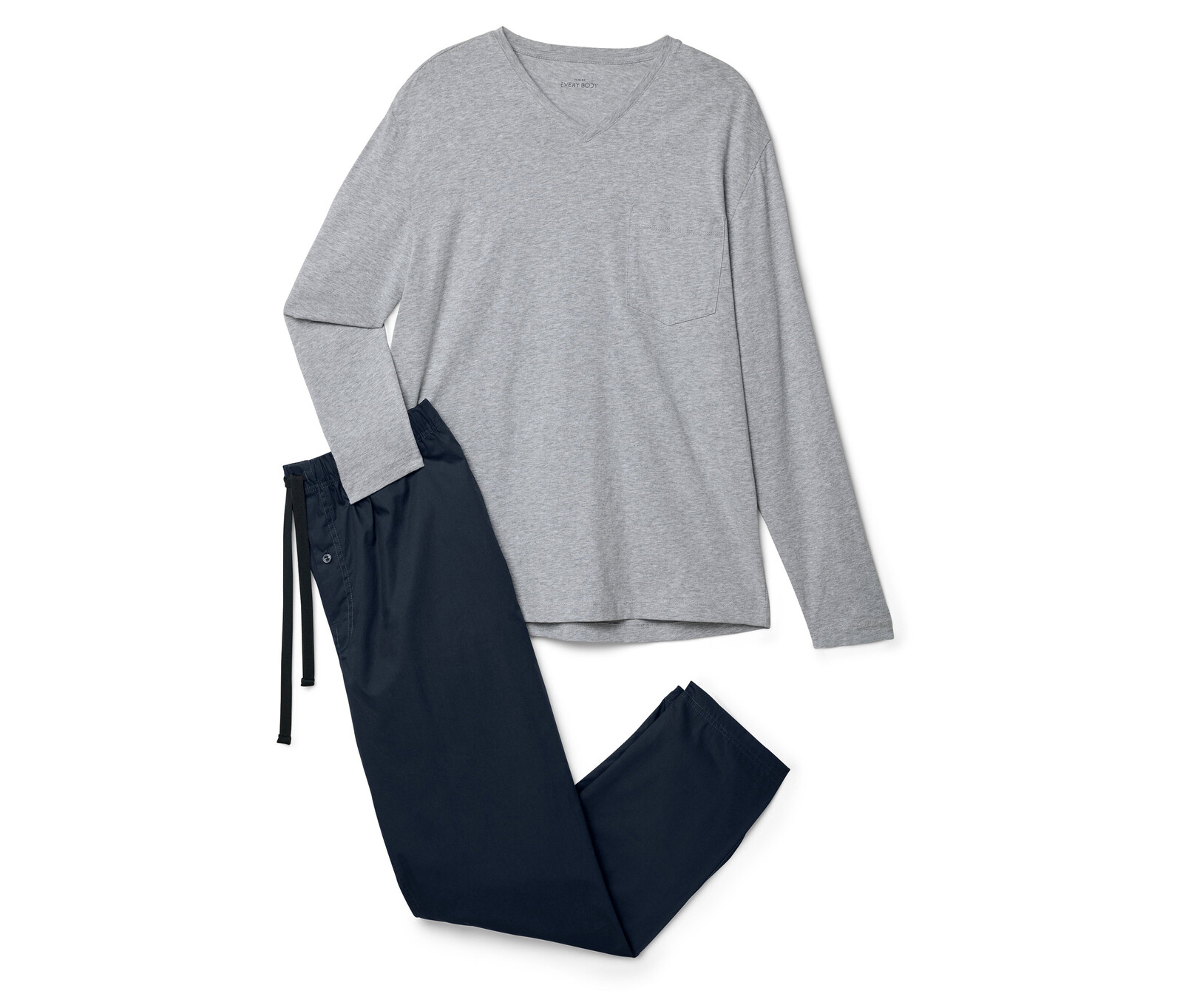 Tchibo - Pyžamová souprava s tkanými kalhotami - pro muže - vel. XL 56/58 - barva: modrá