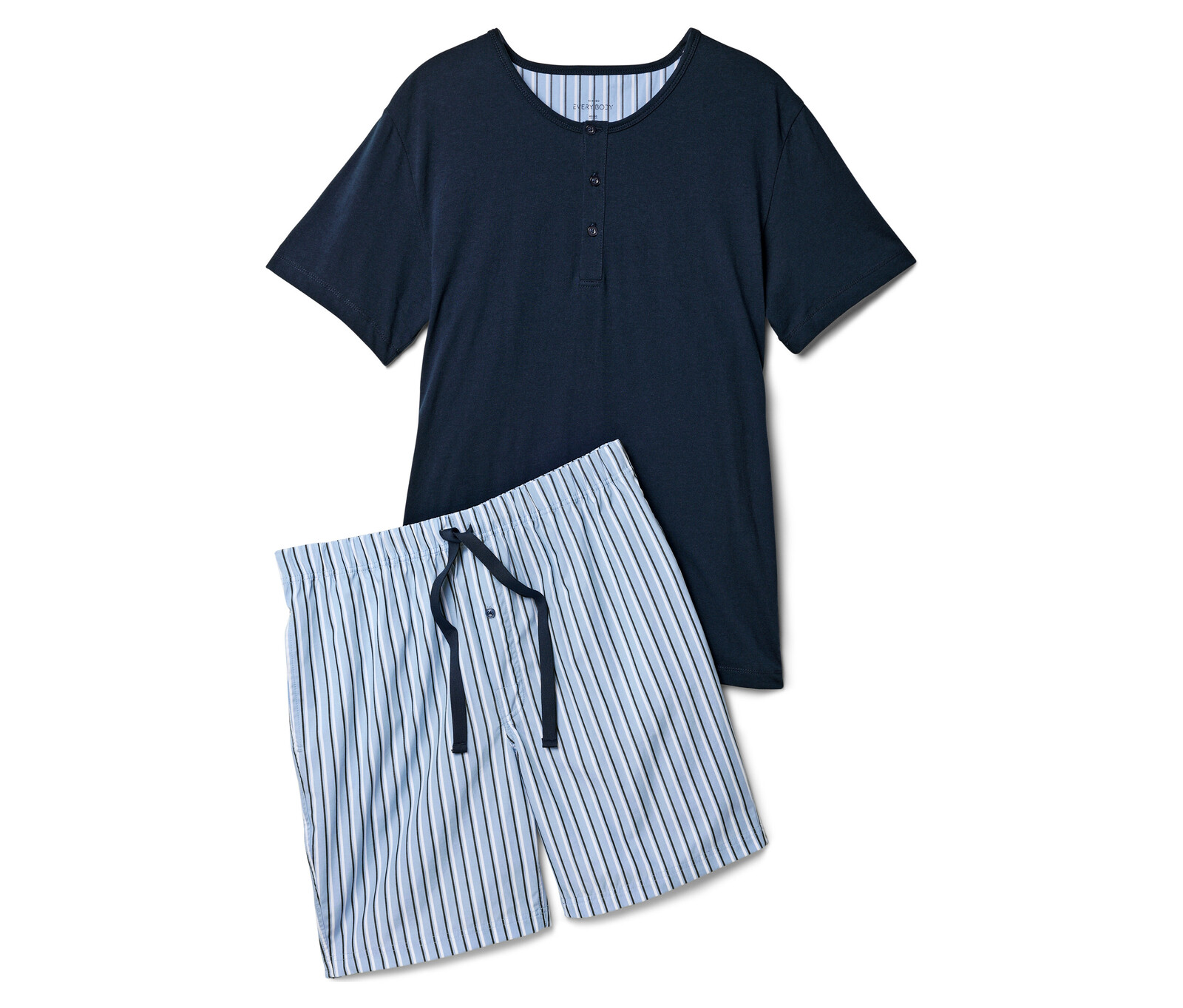 Tchibo - Krátká pyžamová souprava - pro muže - vel. M 48/50 - barva: modrá/s proužky