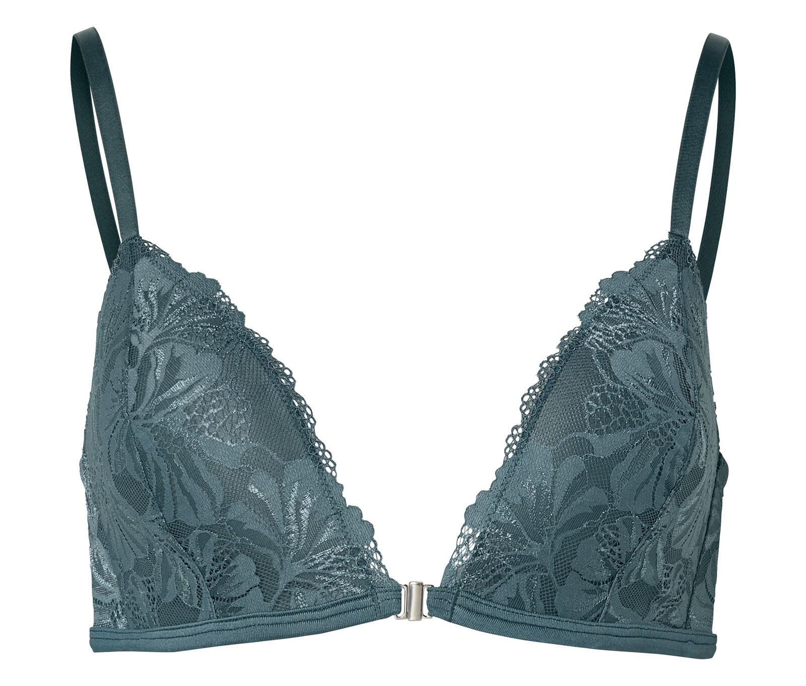 Tchibo - Měkká podprsenka s krajkou - pro ženy - vel. 80A - barva: zelená