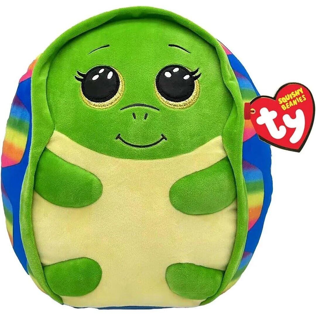 TY Squishy Beanies SHRUGS 22 cm - rainbow turtle