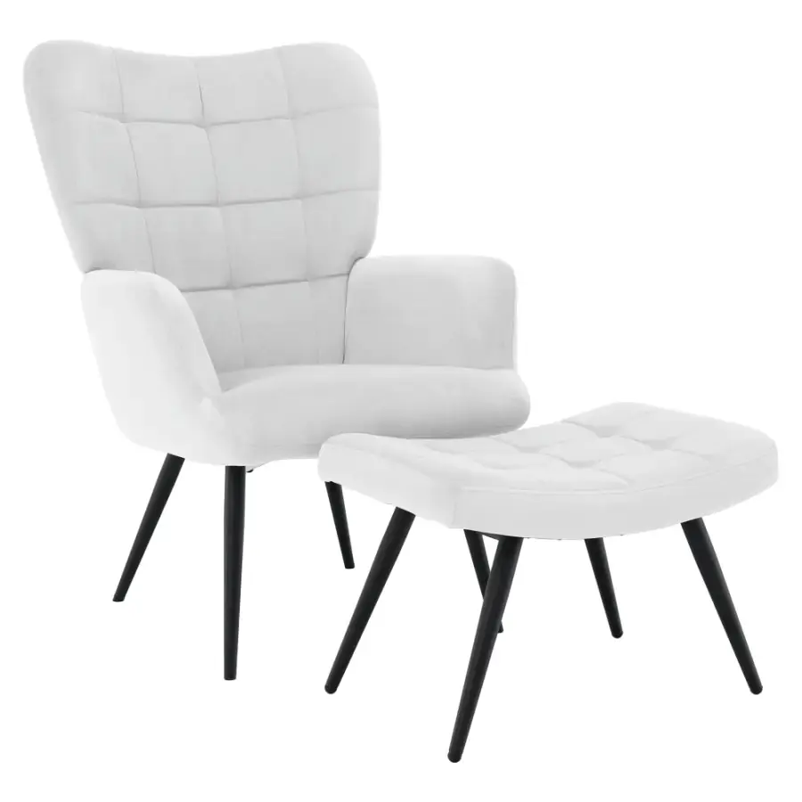 Tempo Kondela Křeslo s podnoží HABEN - světle šedá/černá