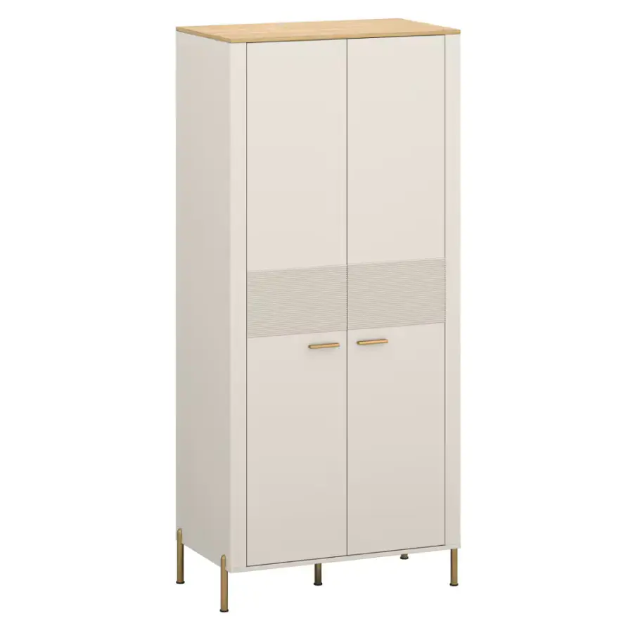 Tempo Kondela Skříň RUNOL 2D - kašmír/dub