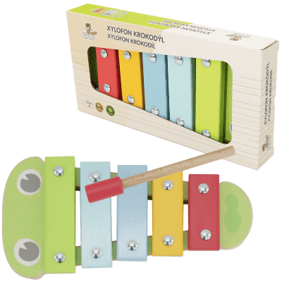 BABU - Dětský xylofon ve tvaru krokodýla