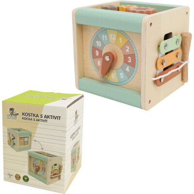 BABU - Malá multifunkční kostka s 5 aktivitami