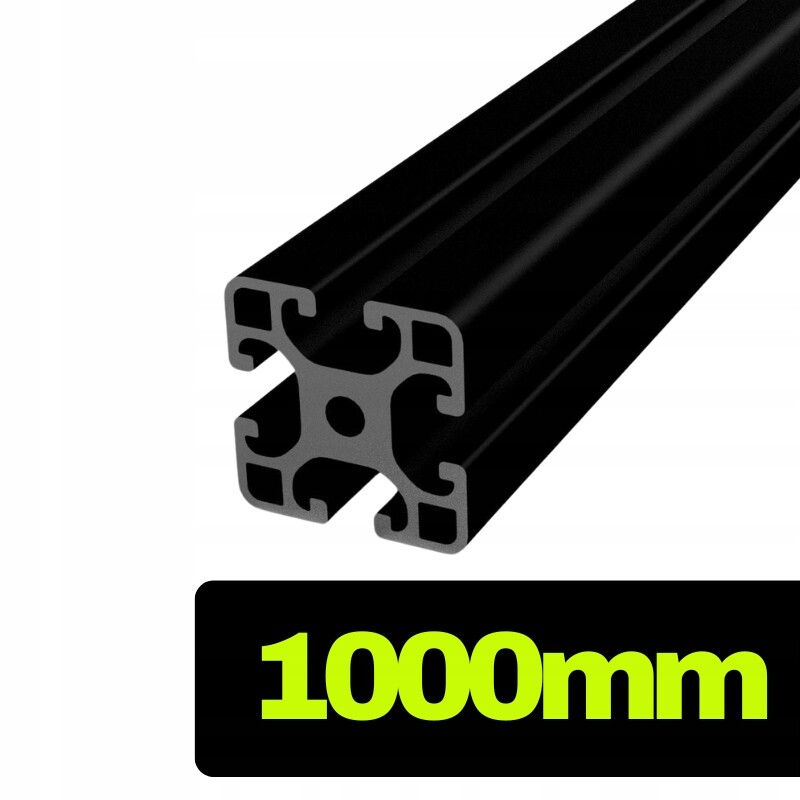 Konstrukční hliníkový profil T-slot 40x40 černý 100 cm