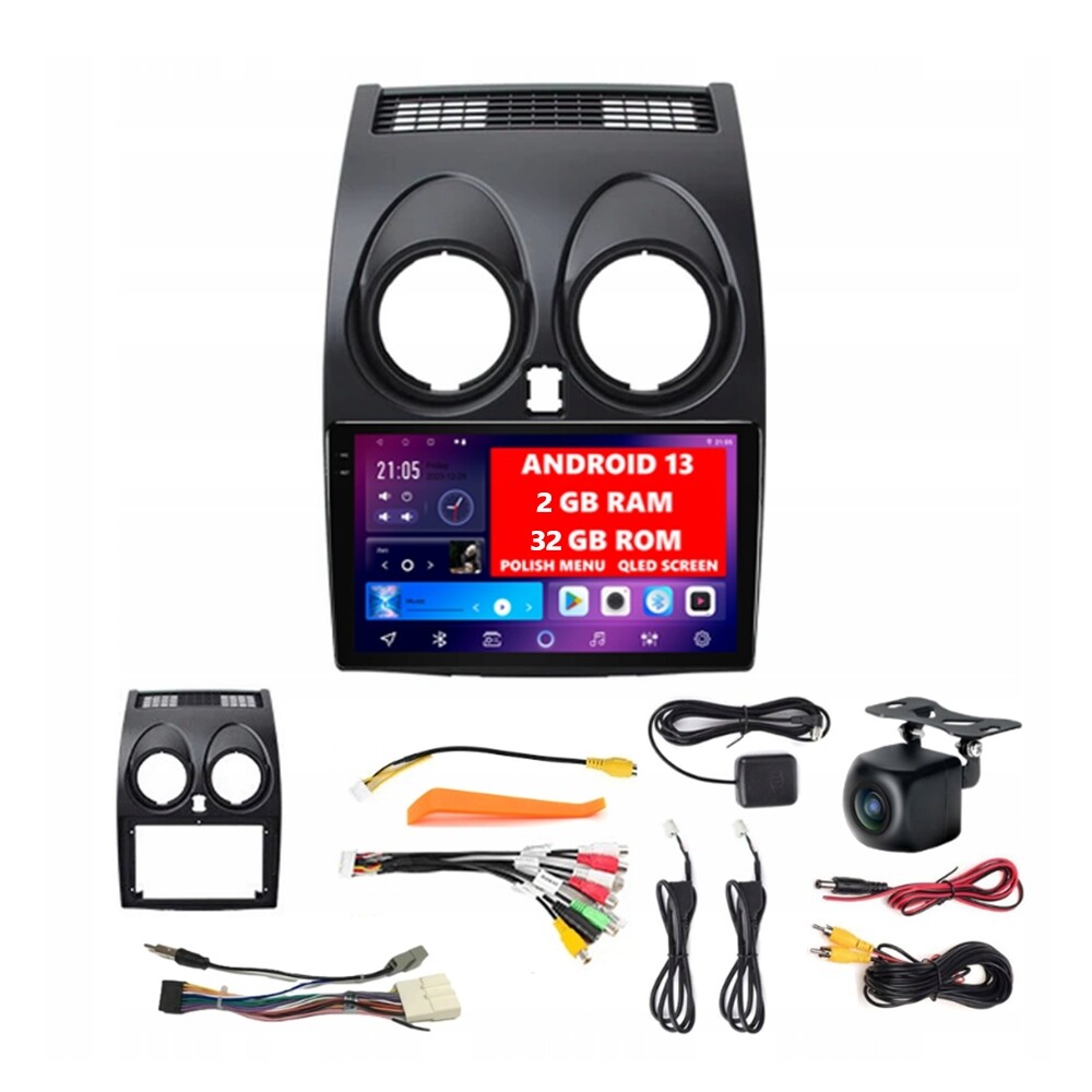 Rádio Android 13 Qashqai J10 2006-2013 Android Auto Carplay
