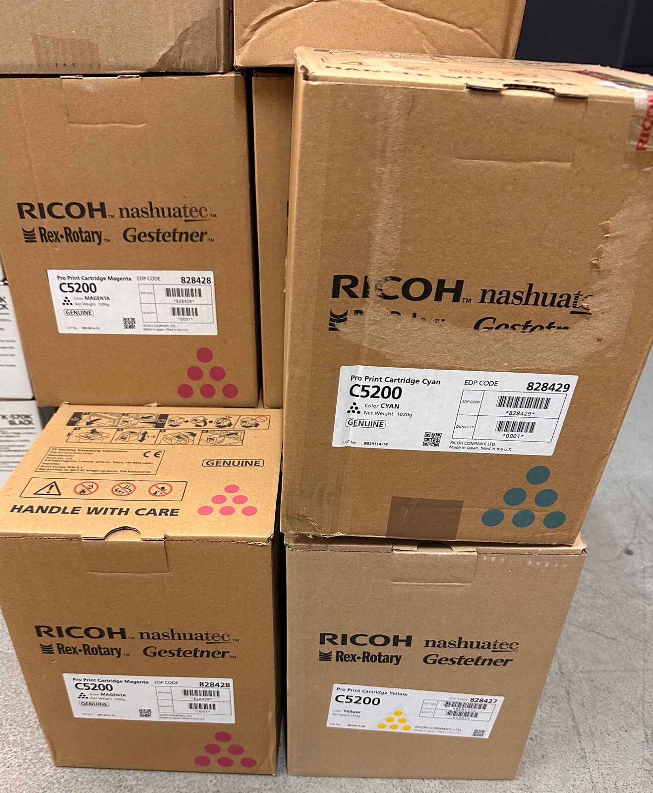 Toner Ricoh Pro C5200 Cyan Originál 828429 modrý (cyan)