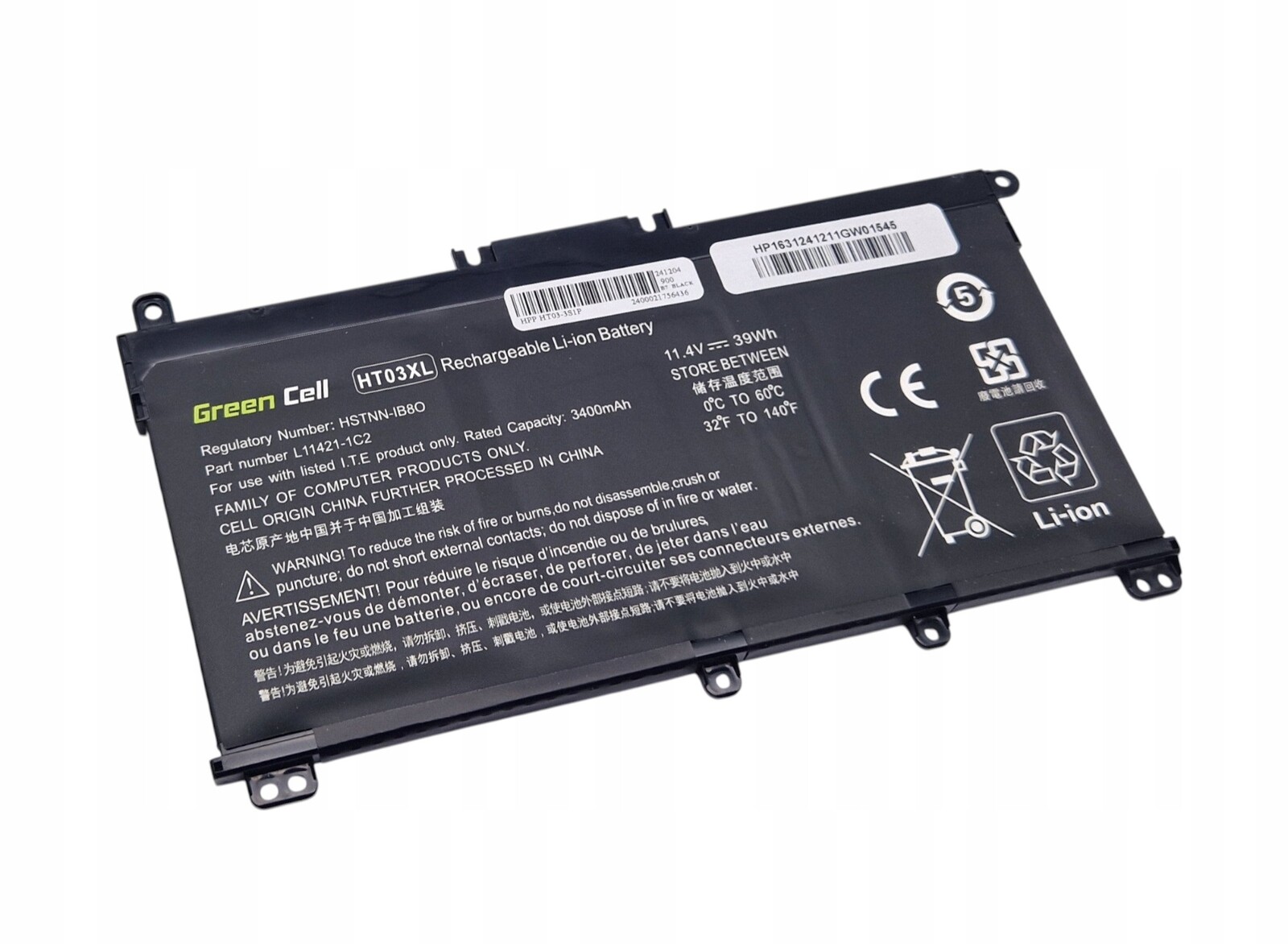 Baterie Green Cell HT03XL 11.4V 3400mAH L11421-1C2 Hp 250 G7 250 G8 Hp 14