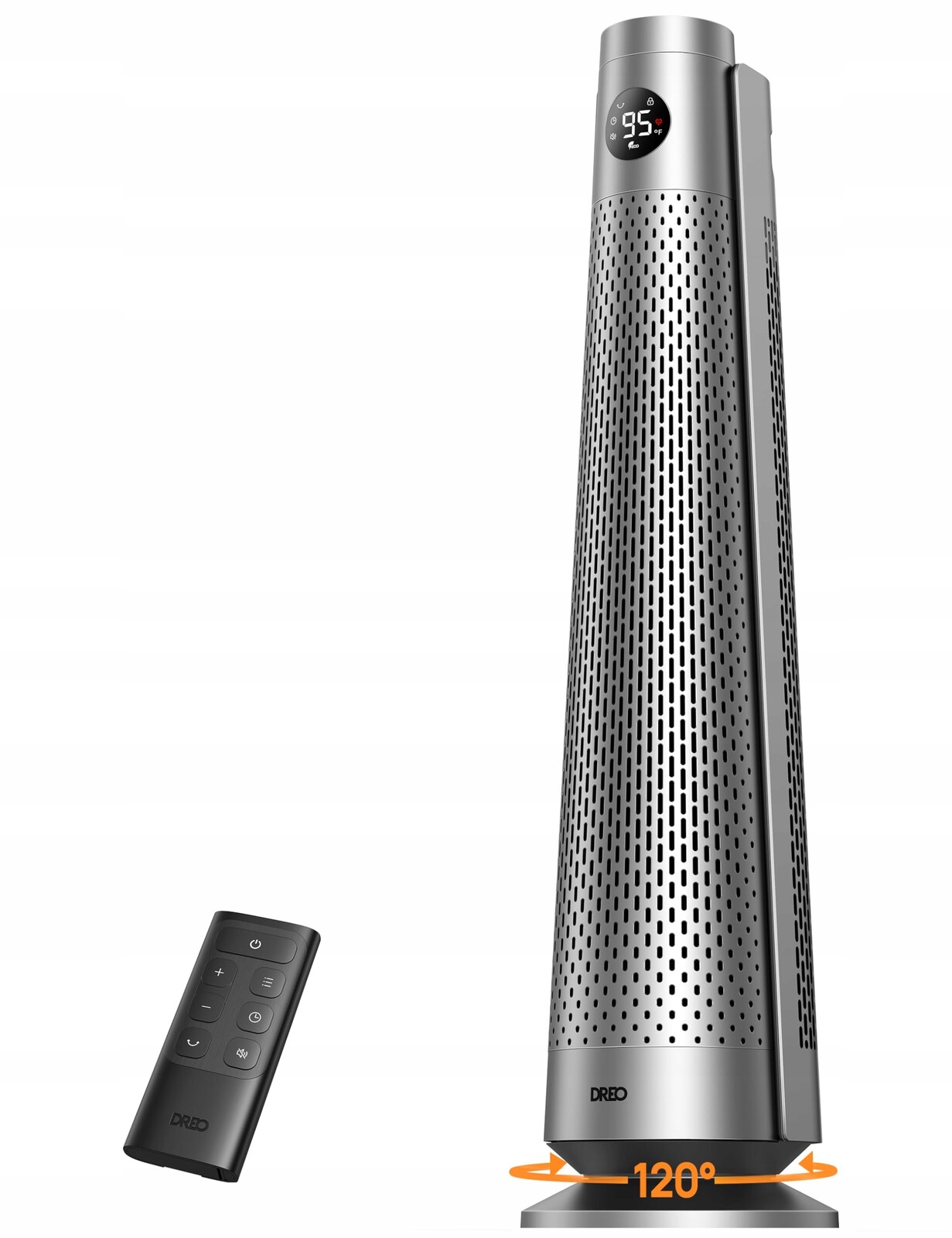 Radiátor Dreo 1500 W Ptc Věž 75 cm do 25 m2 Tichý Oscilace Energeticky úsporný