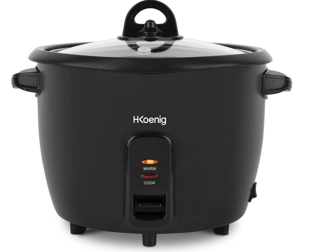 Hrnec na rýži H.koenig, nepřilnavý, tlakový hrnec 0,8 l, černý