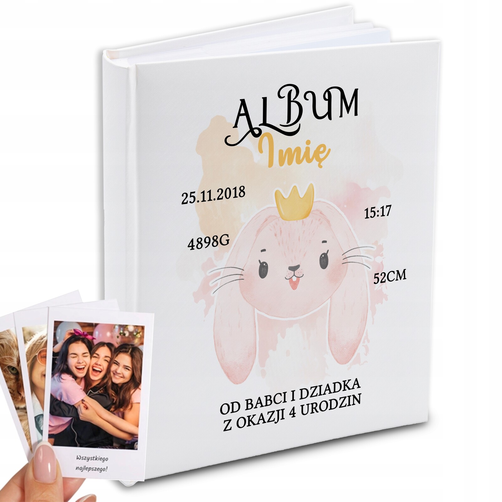 Album pro dítě Od Babičky A Dědečka Bílé s kapsami Dárek Narozeniny