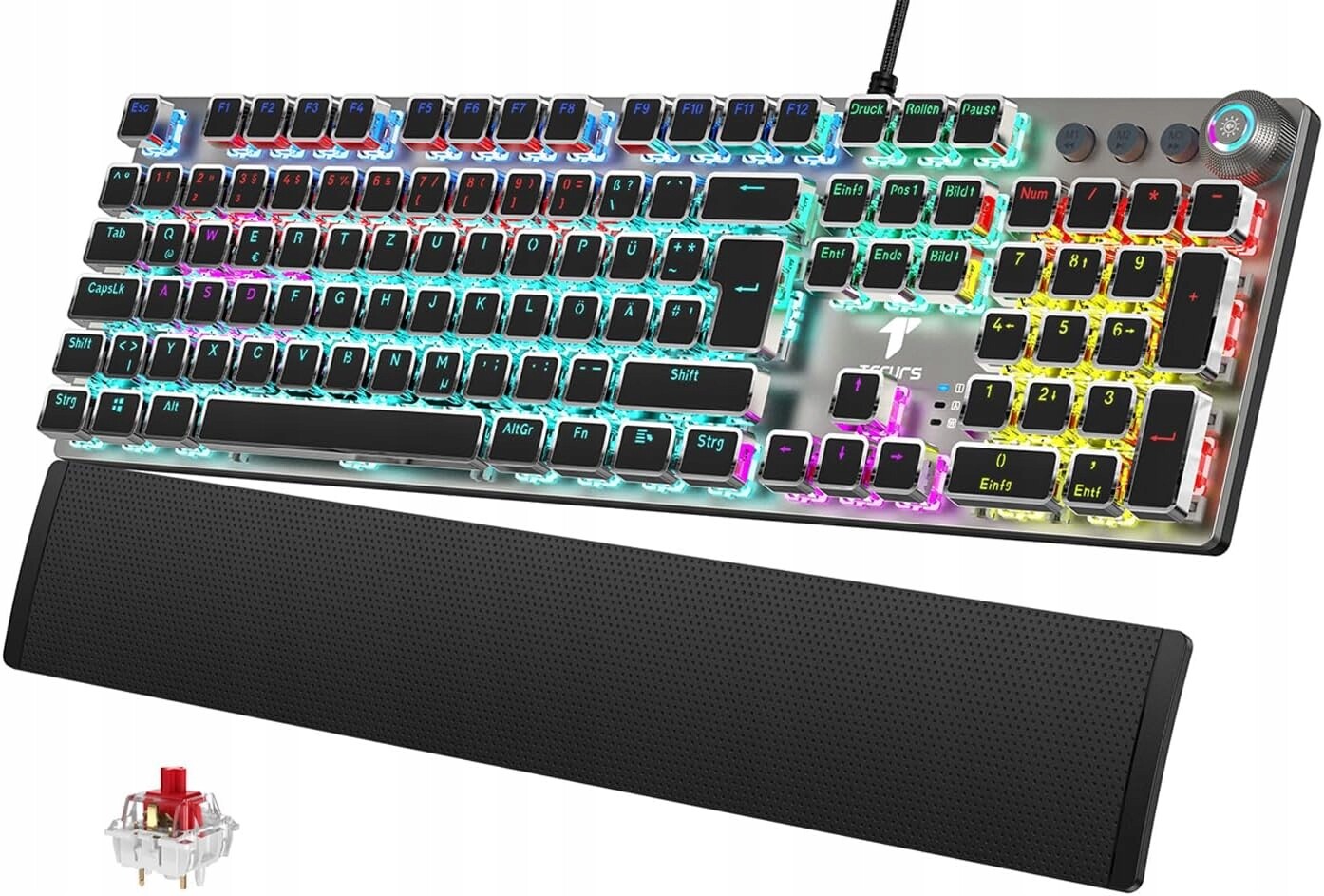 Mechanická klávesnice Tecurs MK205 2 Kláves (8 a <) Lze Vyměnit